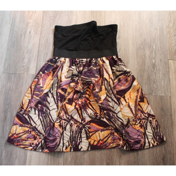 Johnny Martin Midi Dress Abstract Butterfly Design Size M Medium - Picture 5 of 5